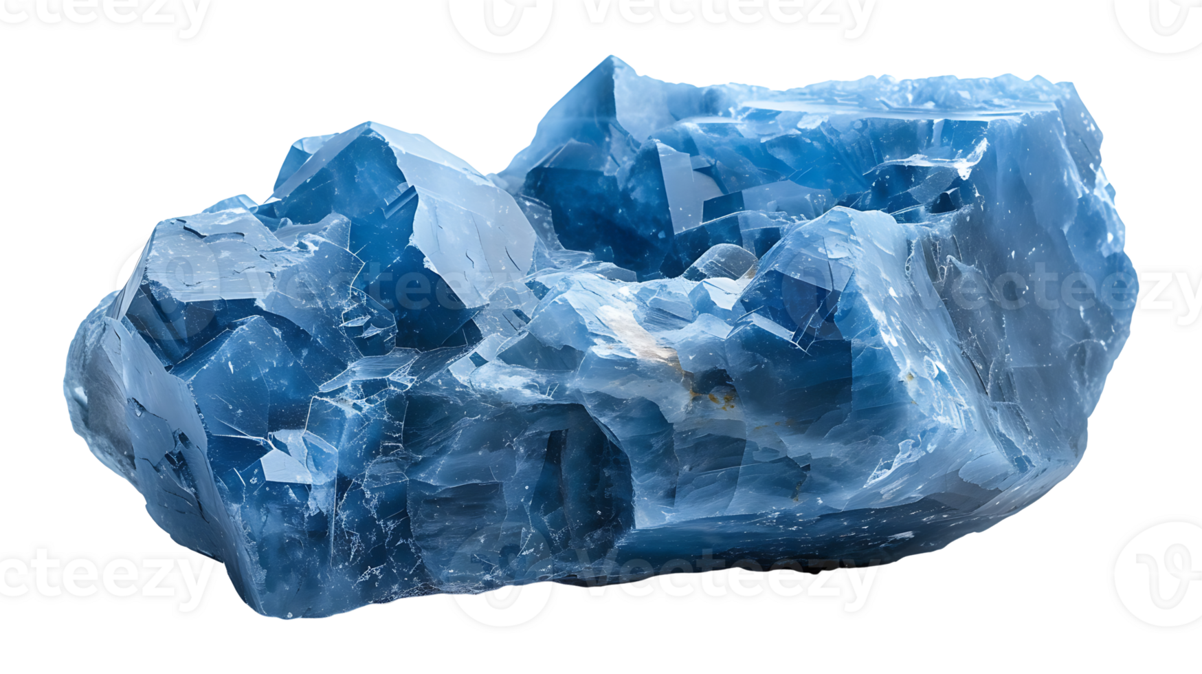 AI generated Blue color stone on a transparent background. Stone png