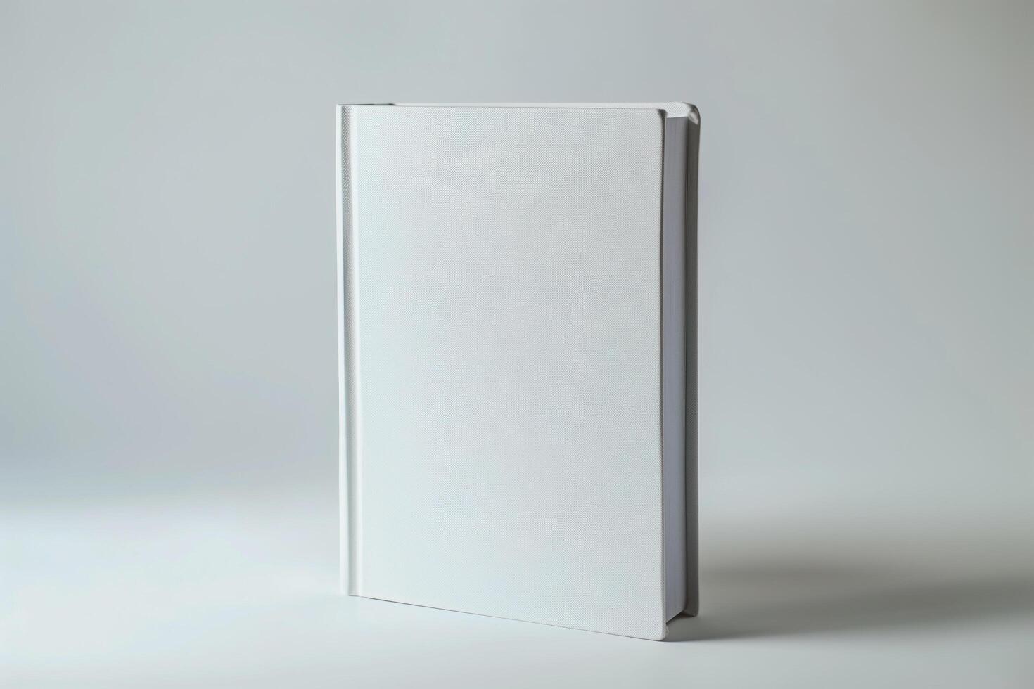AI generated White blank book front view photo
