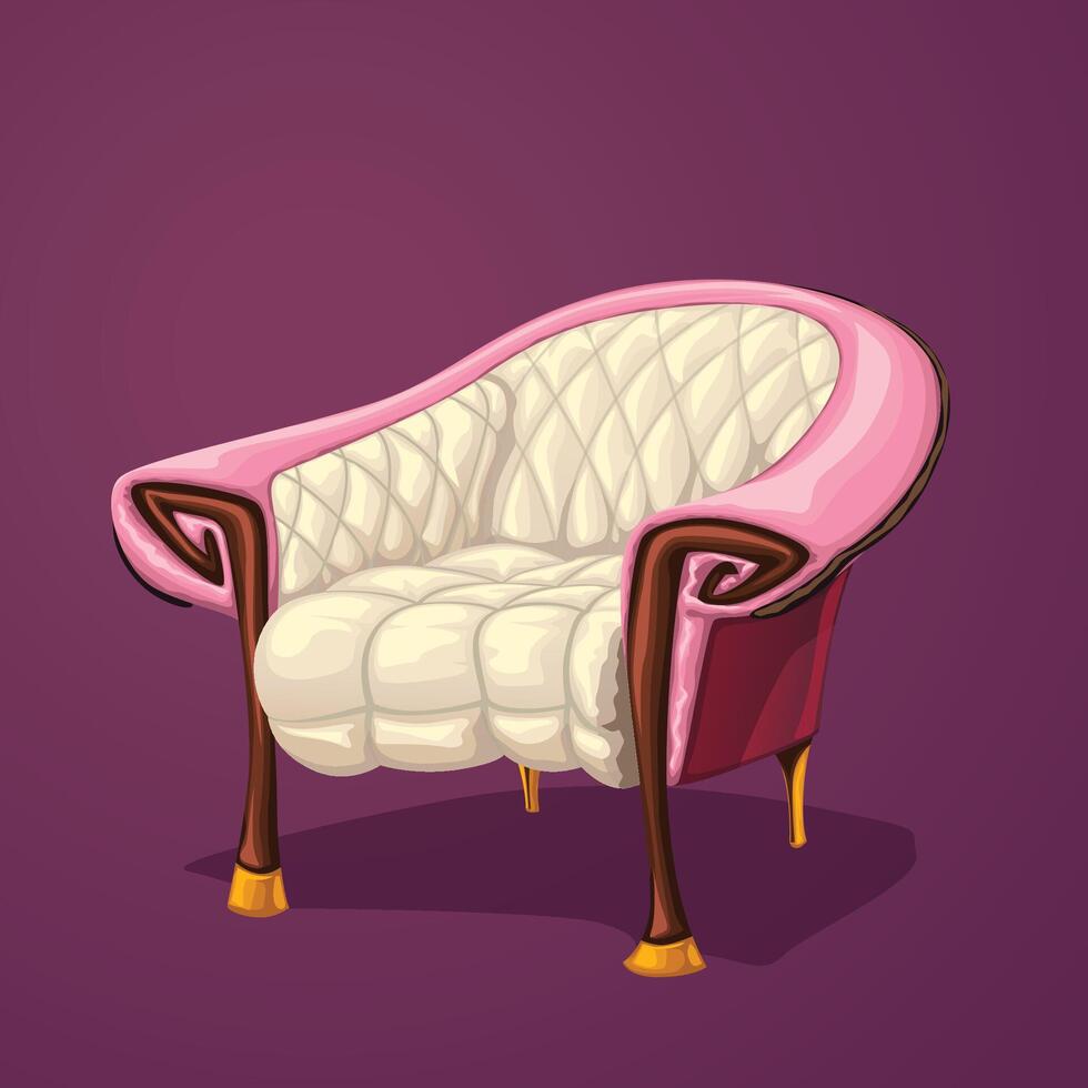 rosado antiguo silla vector