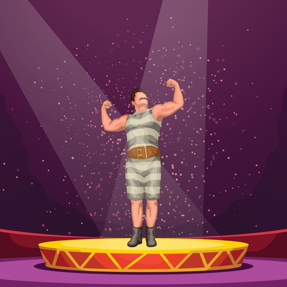 circus athlete on stage vector