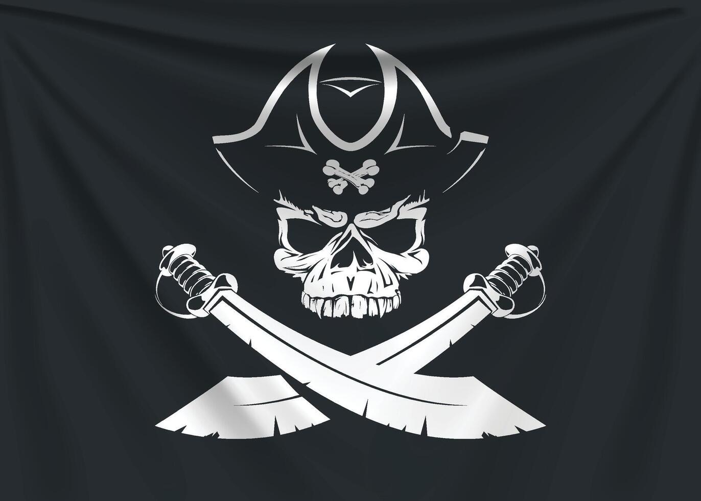 pirata icono bandera vector