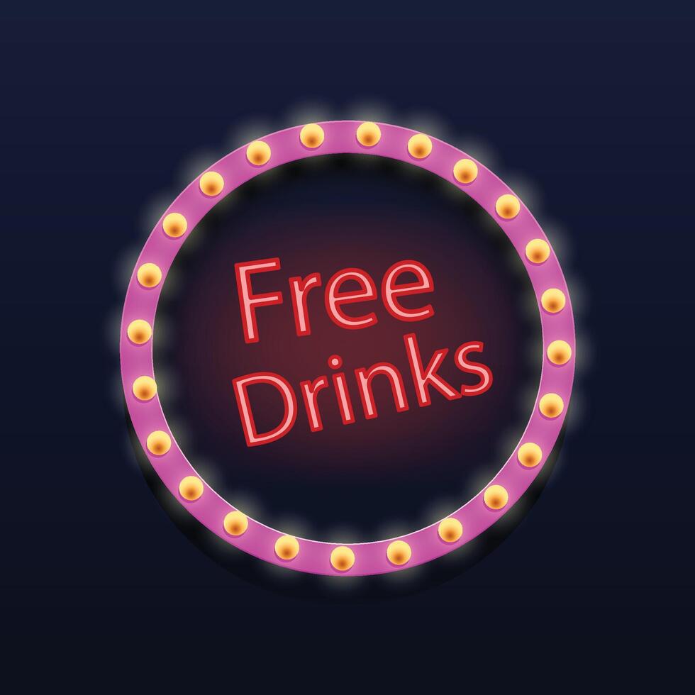 light sign on dark vector