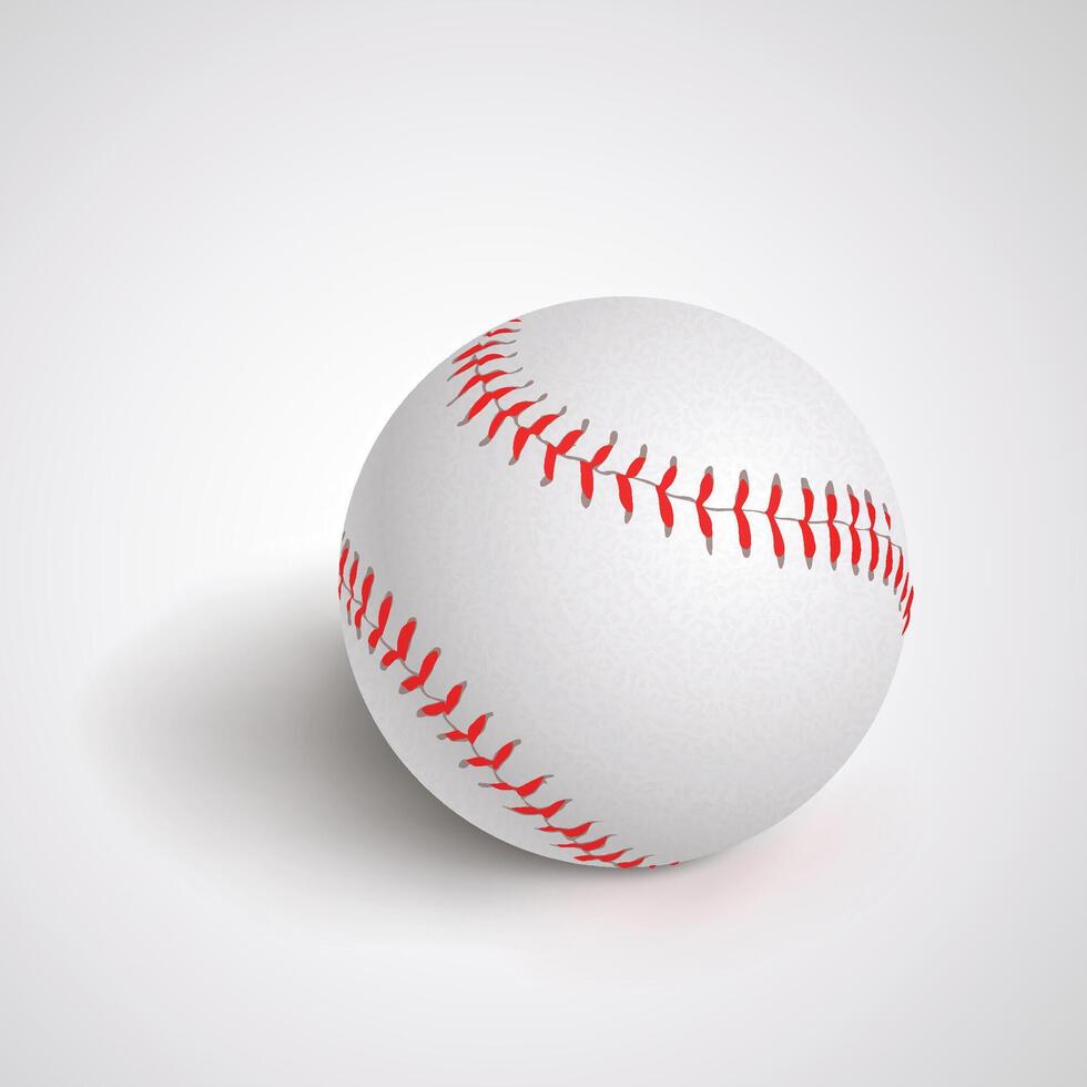 béisbol pelota en blanco vector