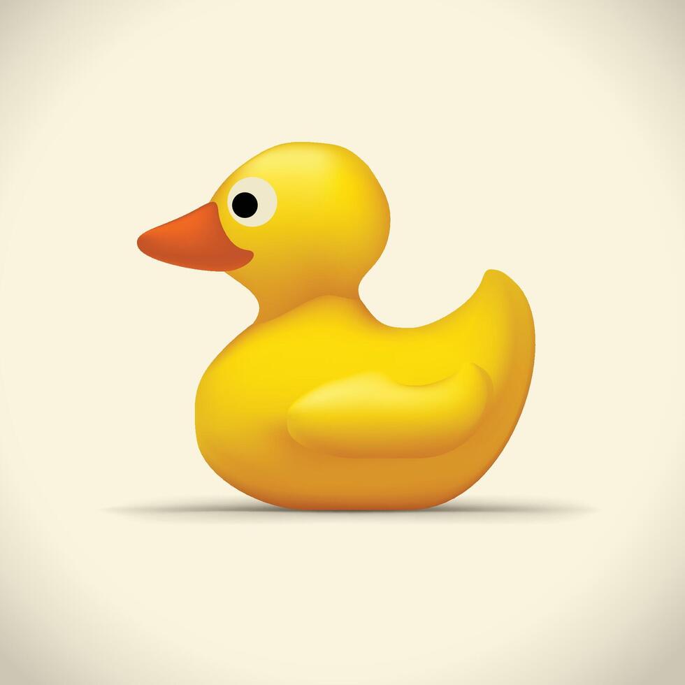 toy duck on bright vector