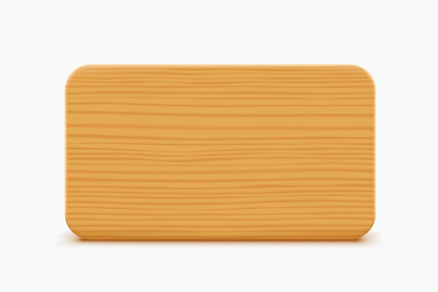 wooden board on white vector