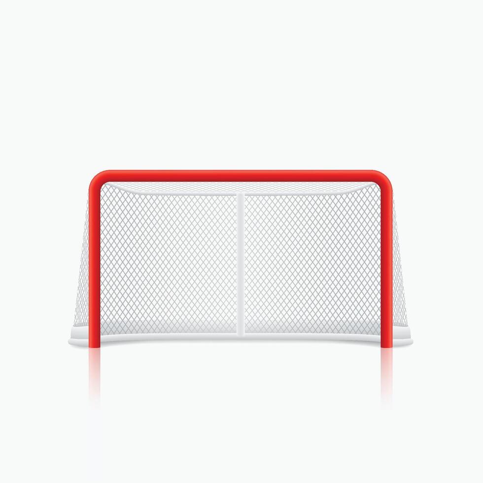 red hockey goal vector