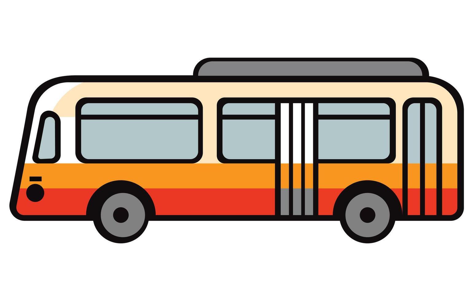 Cool modern flat design public transport. city bus,Take public transportation concept icon. vector