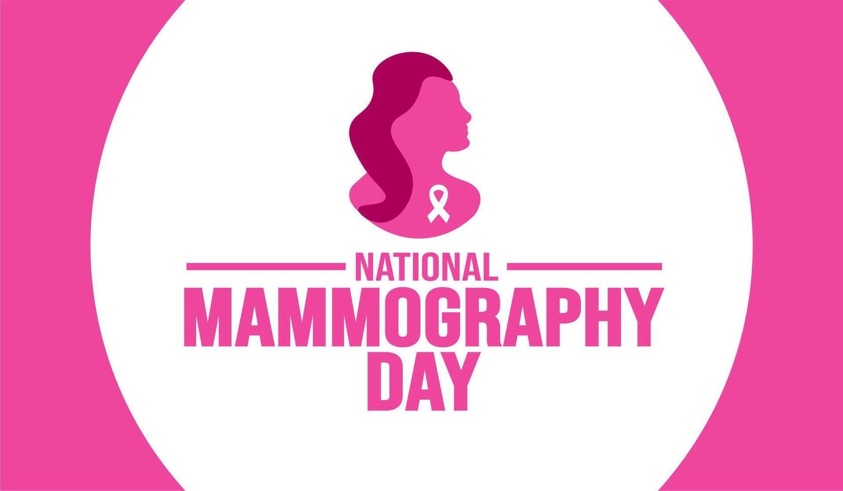 October is National Mammography Day background template. Holiday concept. background, banner, placard, card, and poster design template with text inscription and standard color. vector illustration.