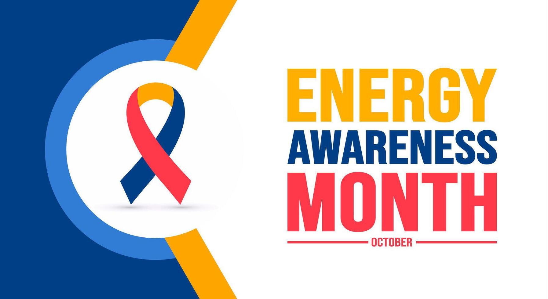 October is Energy Awareness Month background template. Holiday concept. background, banner, placard, card, and poster design template with text inscription and standard color. vector illustration.
