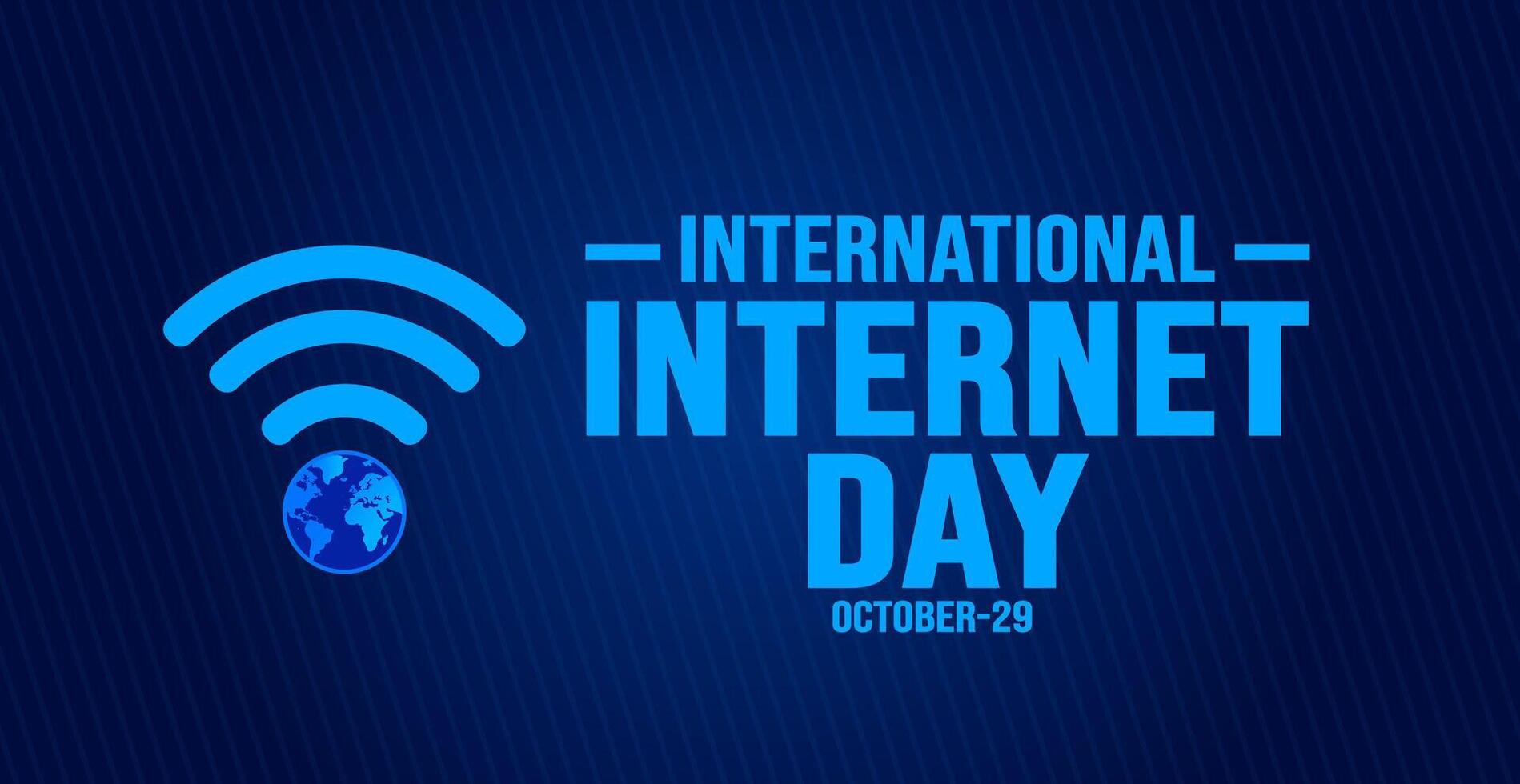 International internet day background template. Holiday concept. background, banner, placard, card, and poster design template with text inscription and standard color. vector illustration.