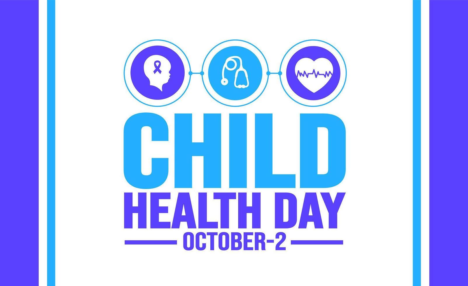 October is Child Health Day background template. Holiday concept. background, banner, placard, card, and poster design template with text inscription and standard color. vector illustration.