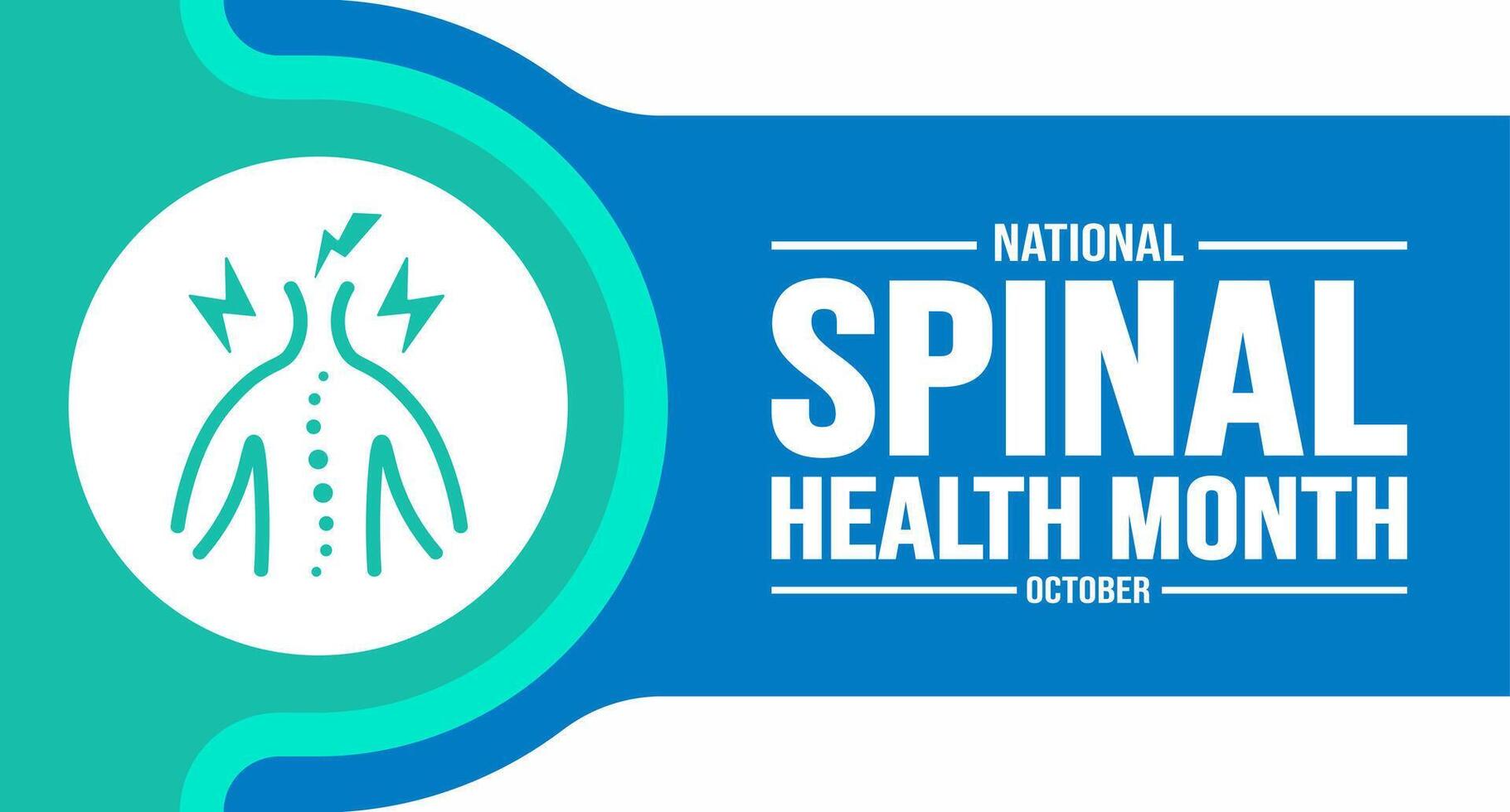 October is National Spinal Health Month background template. Holiday concept. background, banner, placard, card, and poster design template with text inscription and standard color. vector