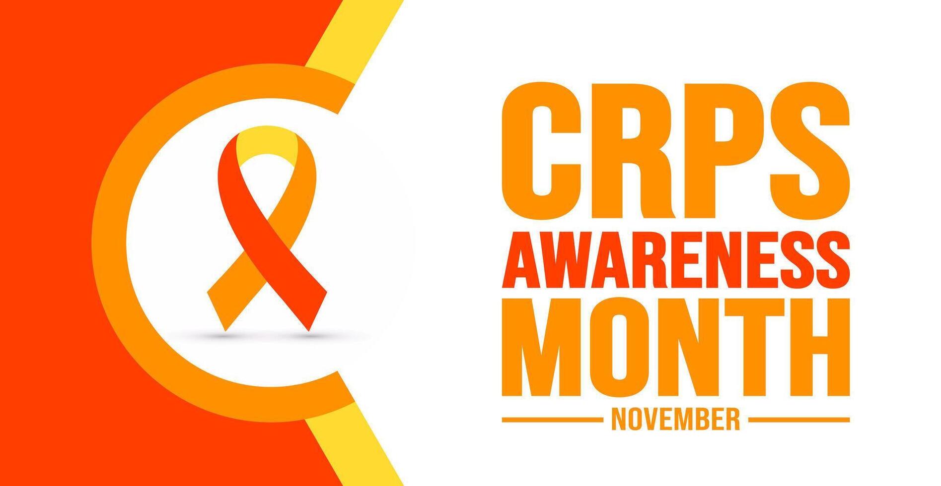 November is CRPS Awareness Month background template. Holiday concept. background, banner, placard, card, and poster design template with text inscription and standard color. vector illustration.