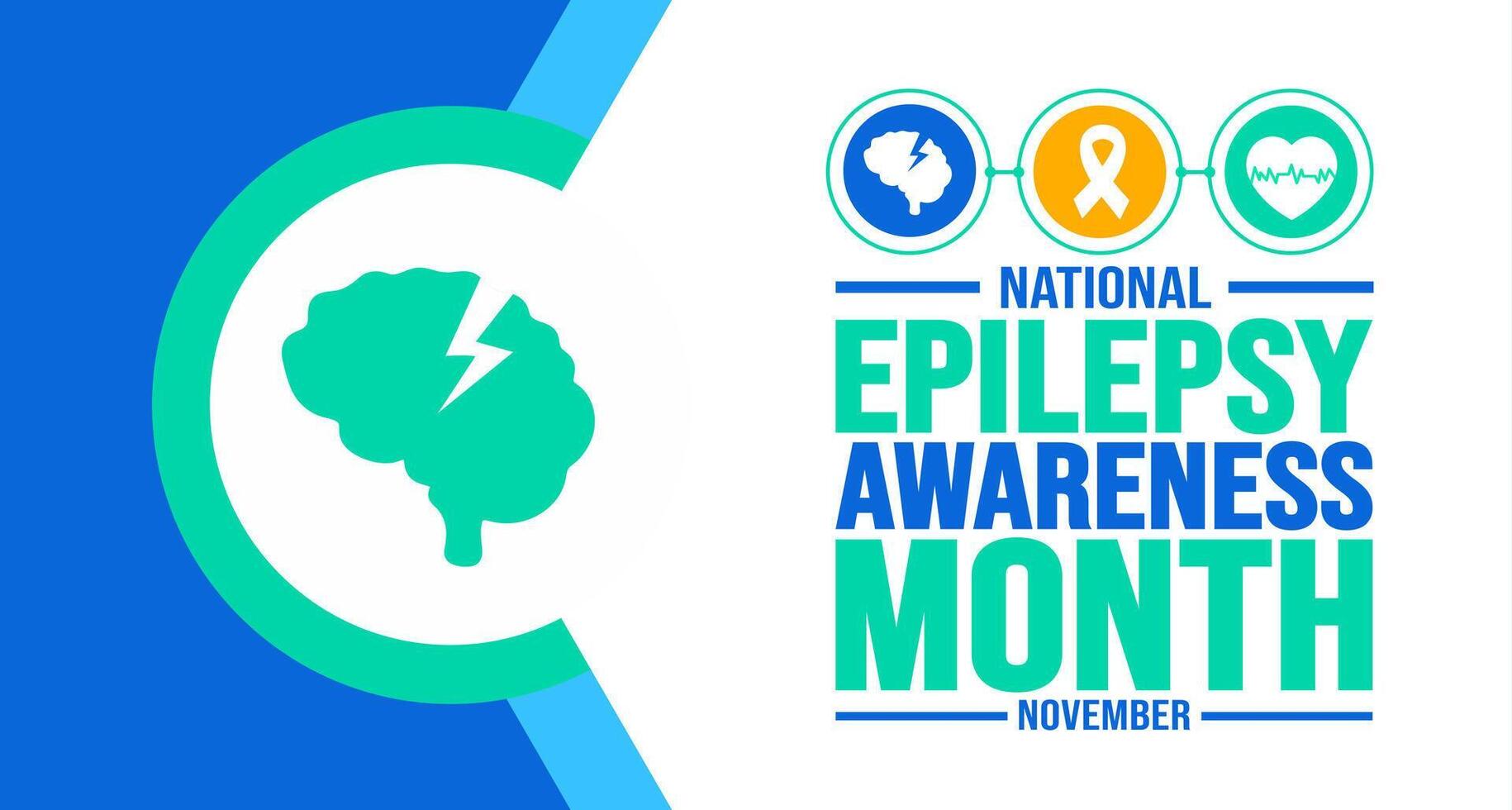 November is National Epilepsy Awareness Month background template. Holiday concept. background, banner, placard, card, and poster design template with text inscription and standard color. vector. vector