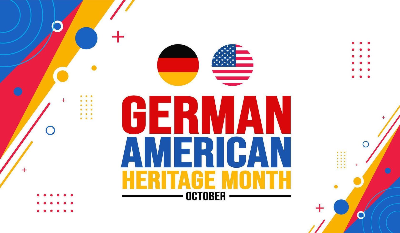 October is German American Heritage Month background template. Holiday concept. background, banner, placard, card, and poster design template with text inscription and standard color. vector