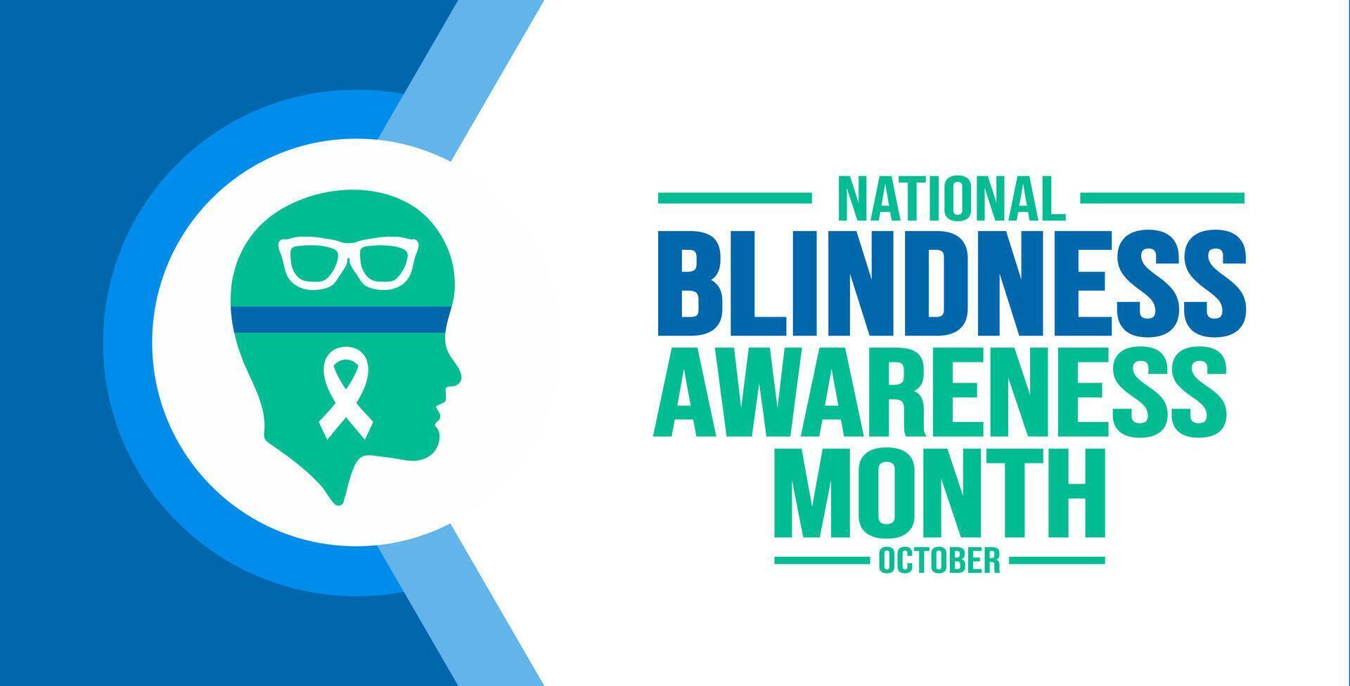 October is World Blindness Awareness Month background template. Holiday concept. background, banner, placard, card, and poster design template with text inscription and standard color. vector