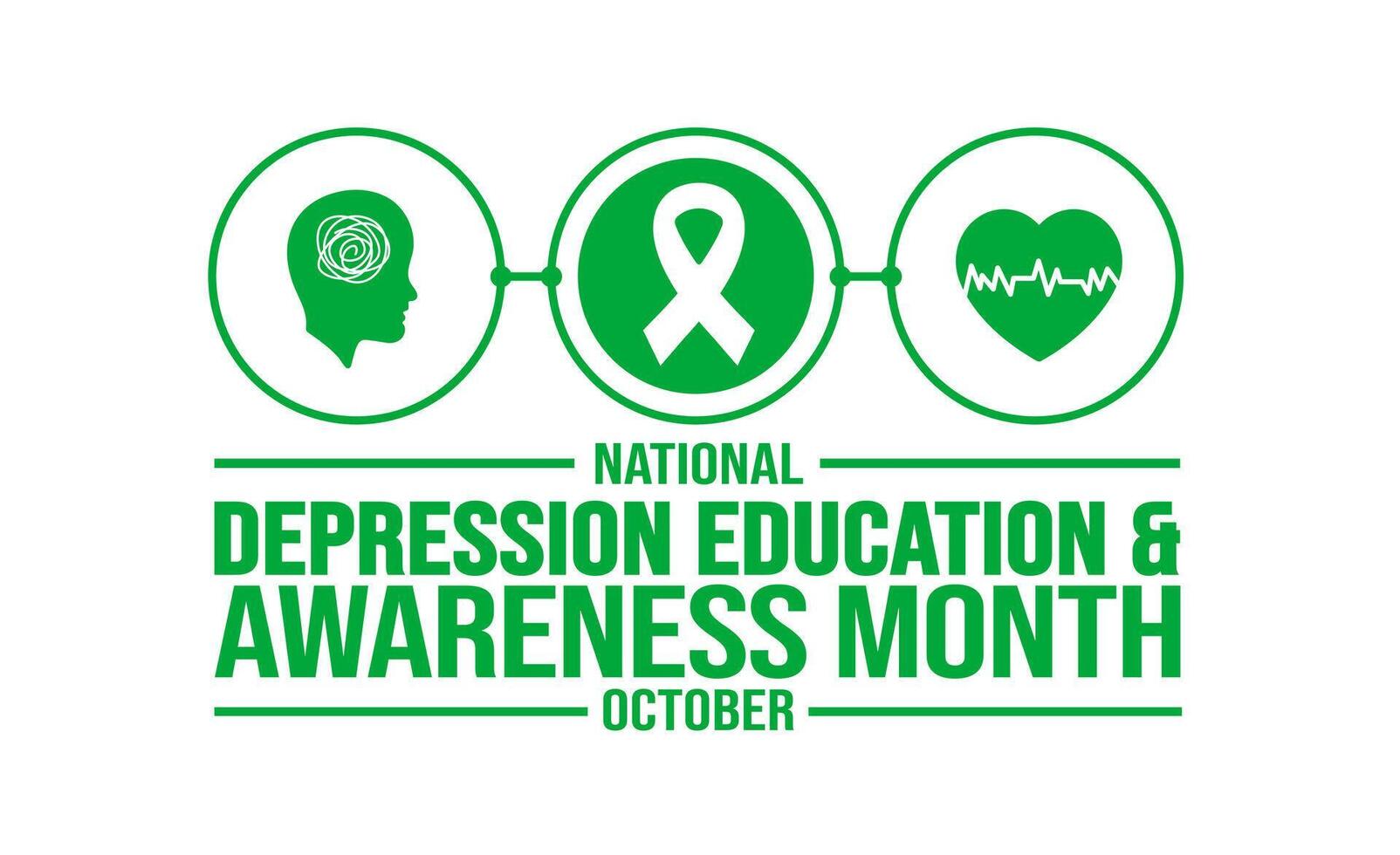 October is National Depression Education and Awareness Month background template use to background, banner, placard, card, and poster design. holiday concept with text inscription and standard color. vector