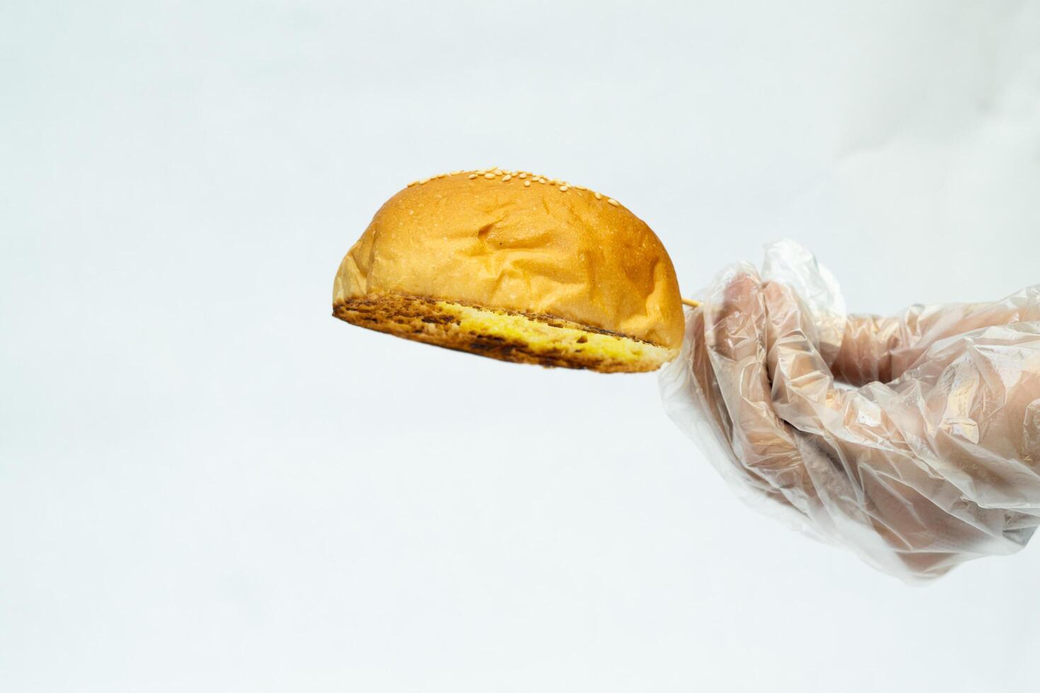 isolated hamburger with white background photo