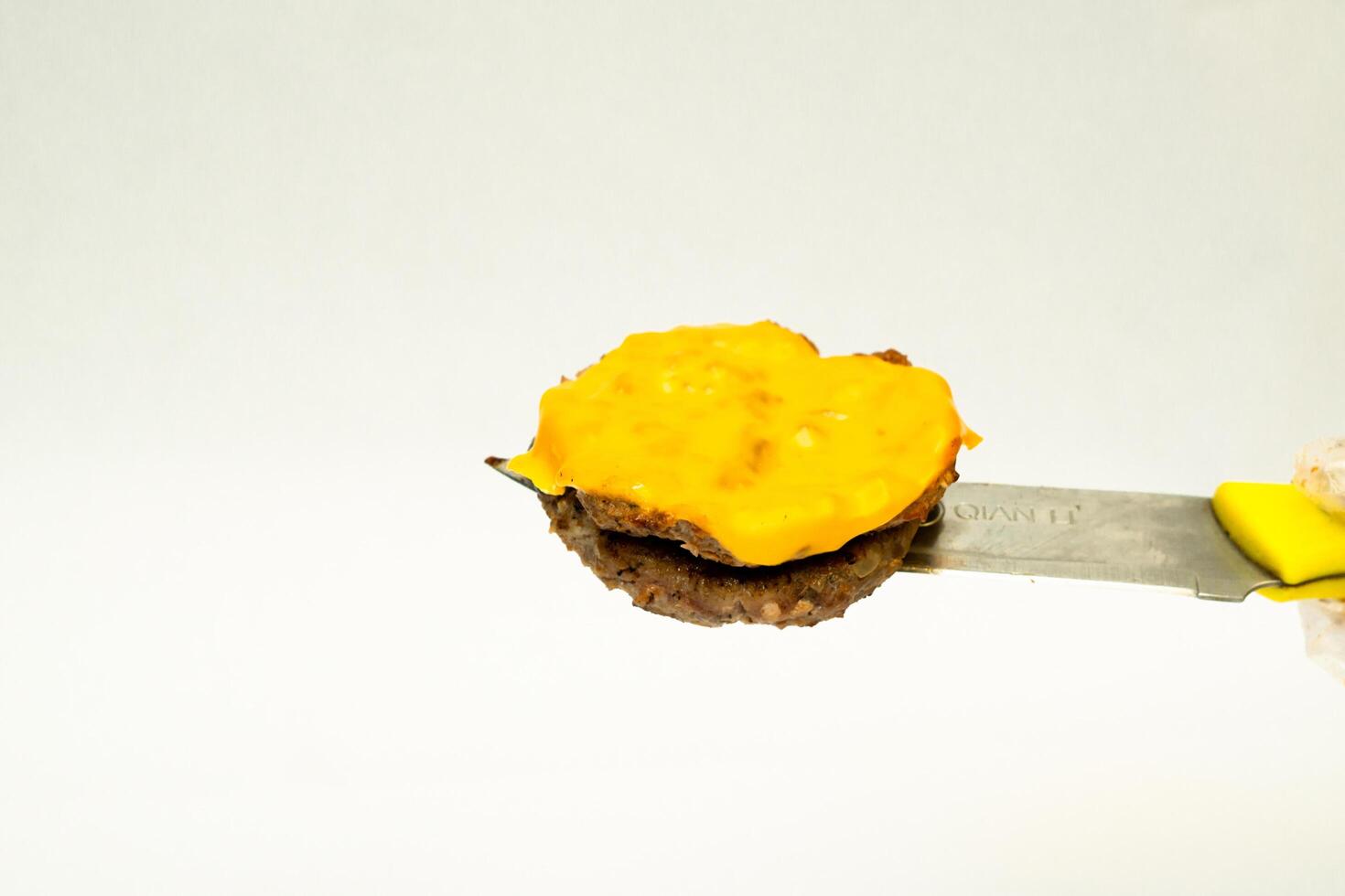 isolated hamburger with white background photo