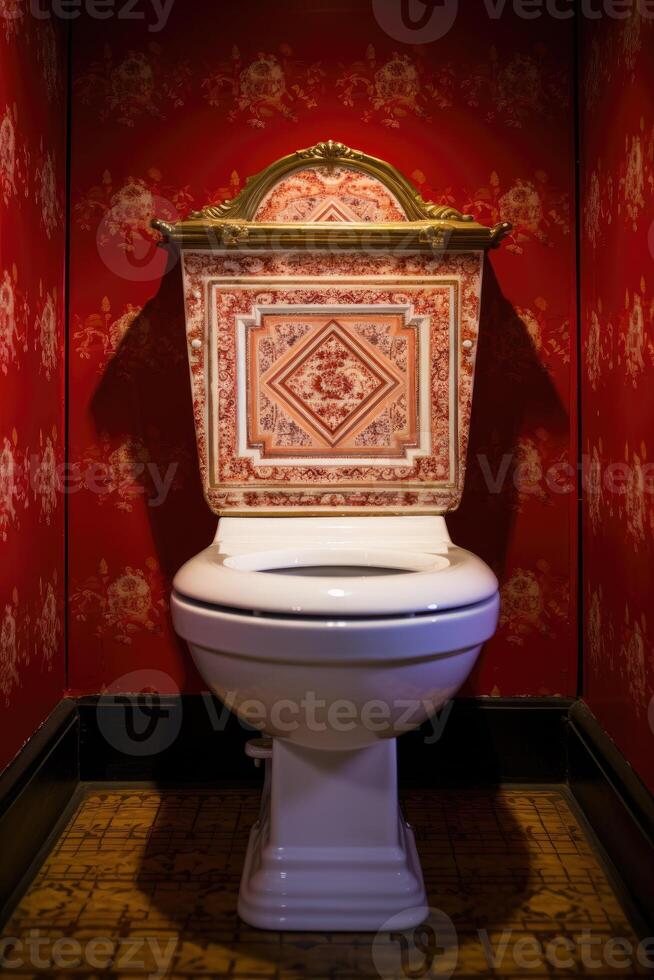 AI generated Decorative toilet interior design photo