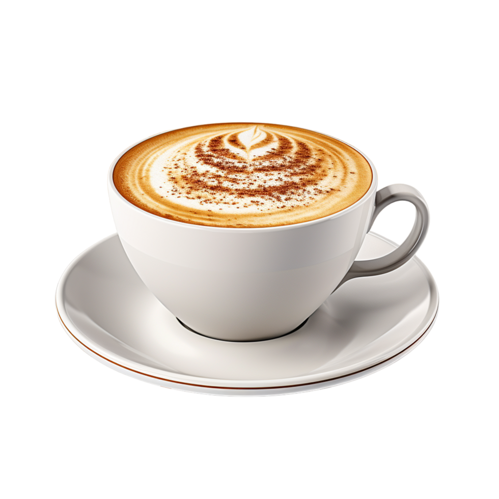 ai généré tasse de chaud cappuccino café isolé sur transparent Contexte png