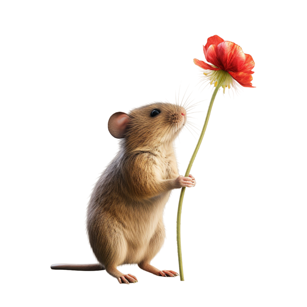 AI generated Cute little mouse png