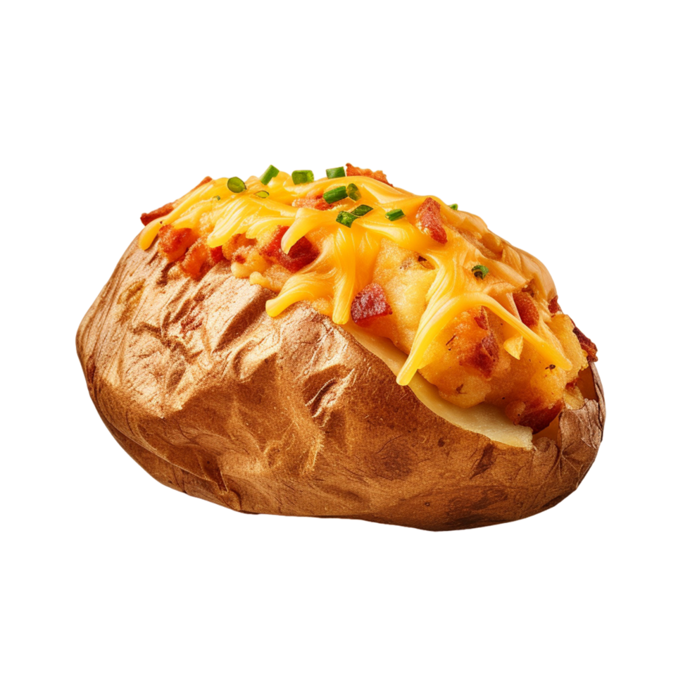 AI generated Baked potato Mission burrito Fast food png