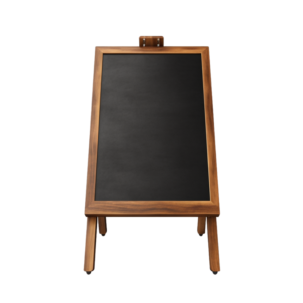 AI generated Empty restaurant menu street black chalkboard png