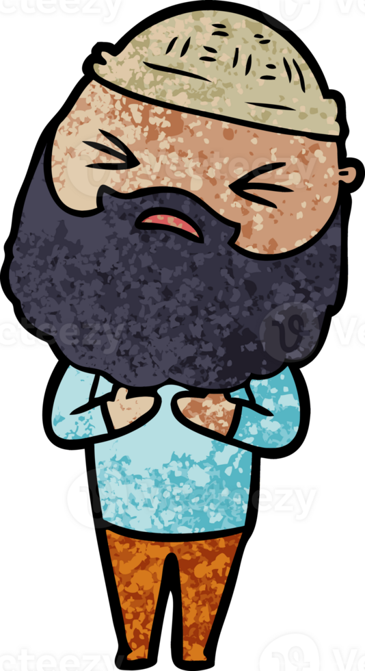 cartoon man with beard png