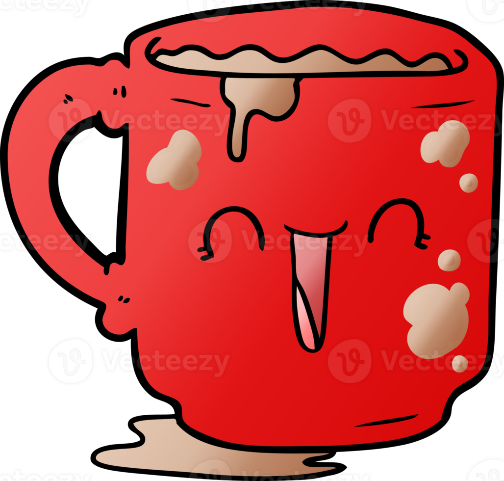 taza de oficina sucia de dibujos animados png