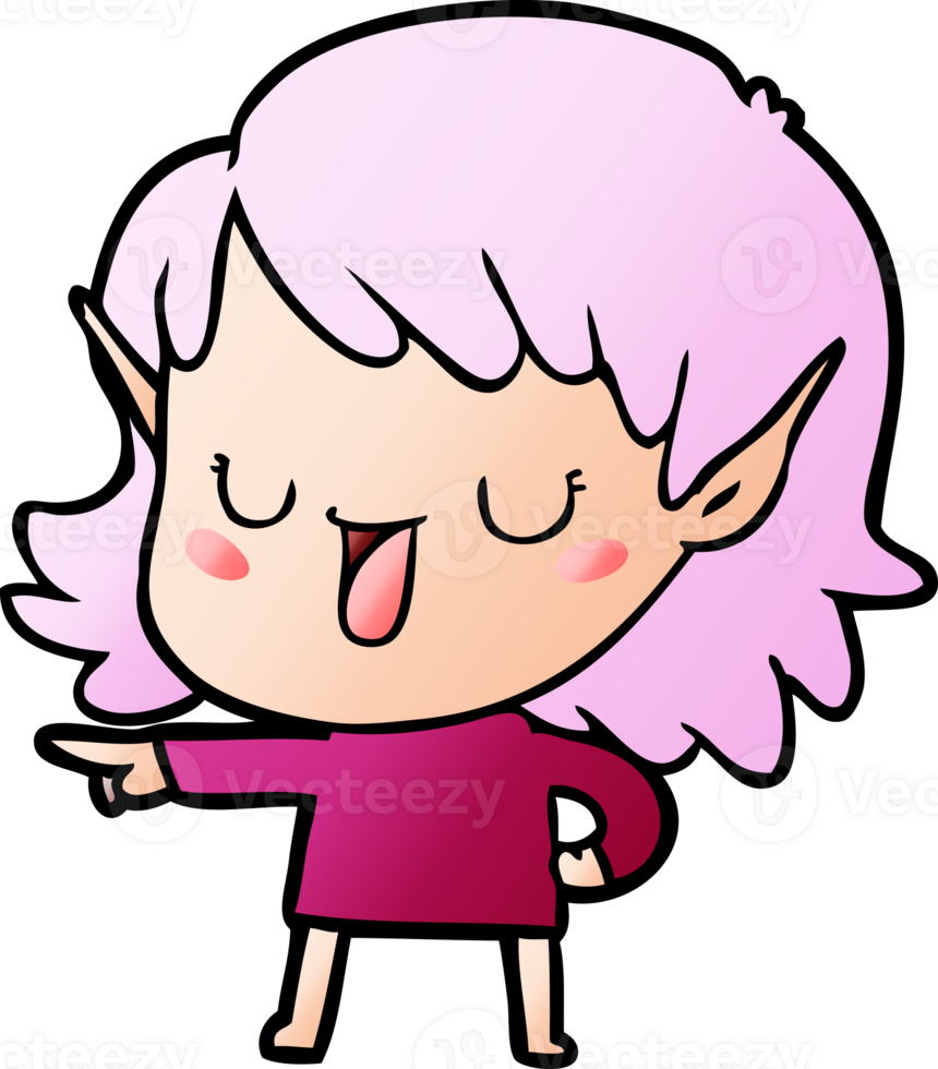 cartoon elf girl png