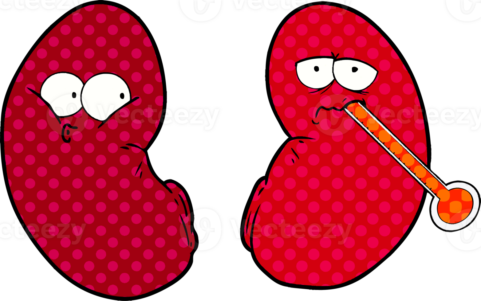 cartoon unhealthy kidney png