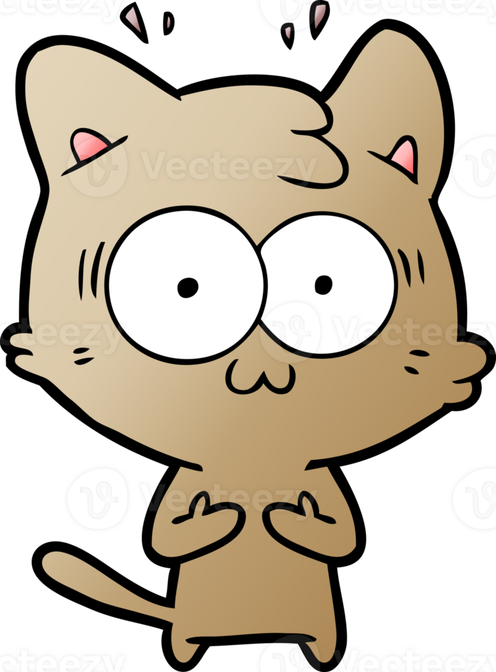 cartoon surprised cat png