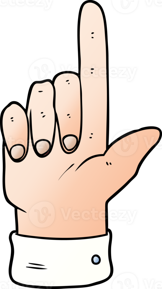 cartoon pointing hand png