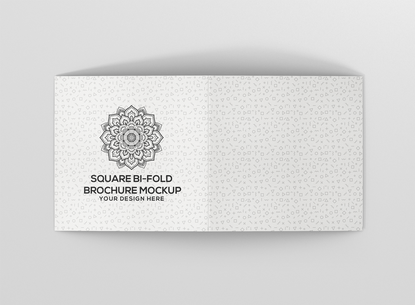 Square Bi fold Brochure Mockup psd