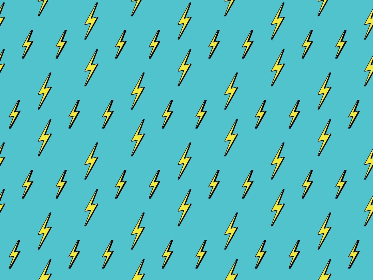 Lightning pattern. Retro abstract seamless print of fast energy bolt, thunder and storm symbol, power electric bolt. Vector texture