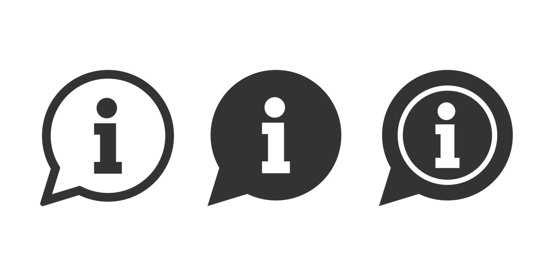 Information sign icon. Info symbol. Info and Faq icon. vector
