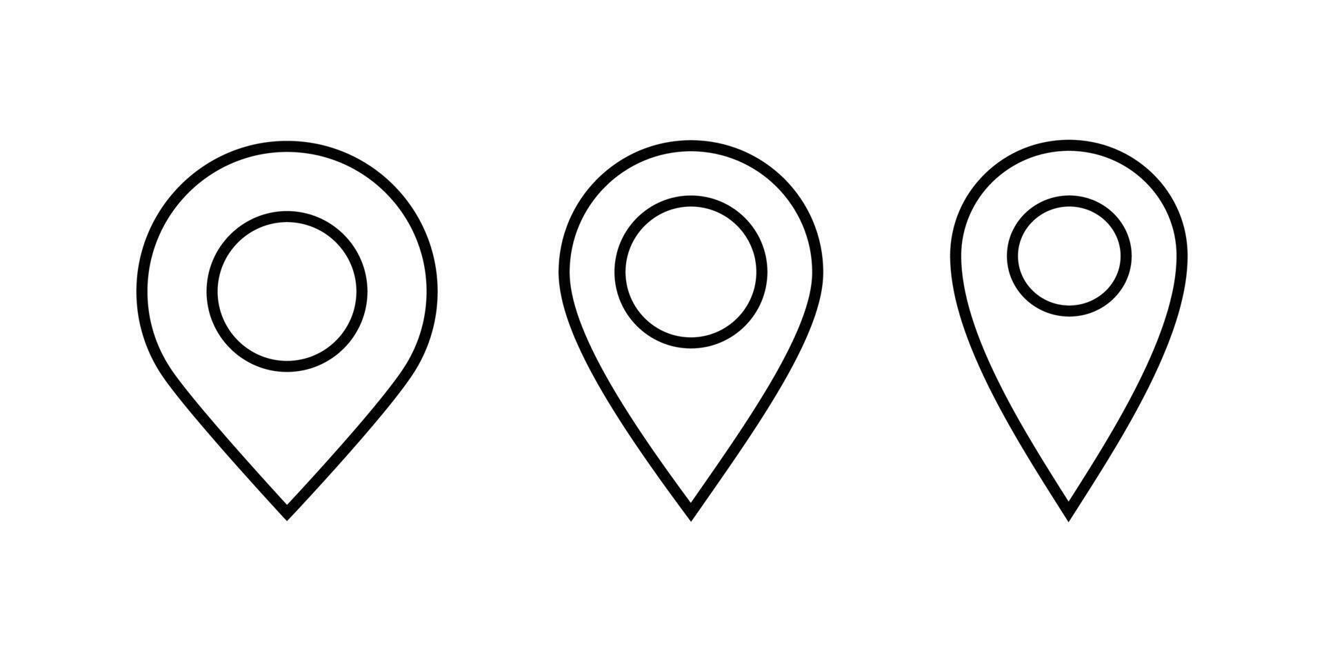 Pin icon vector collection. Location sign and symbol. destination icon. Map pin