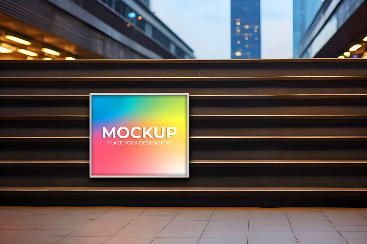 AI generated Blank billboard mockup in the city - Ai Generated psd