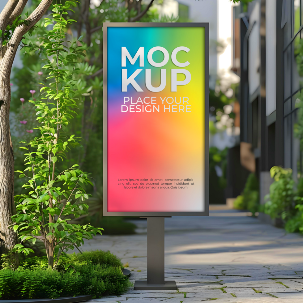 AI generated Blank billboard mockup in the city - Ai Generated psd