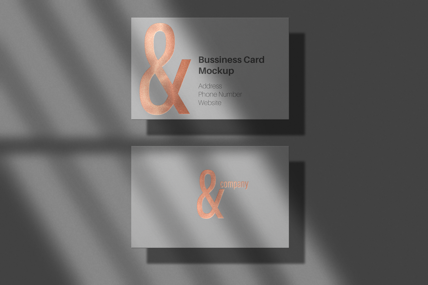 floating business card textured paper realistic editable mockup in top view with shadow overlays and print effects psd