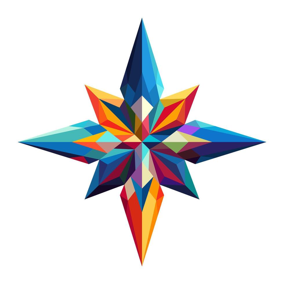 Colorful star logo vector