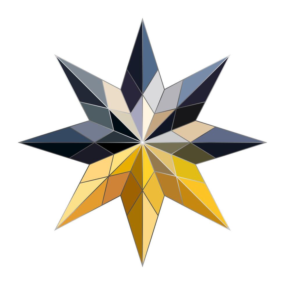 Black and gold polygon logo vector