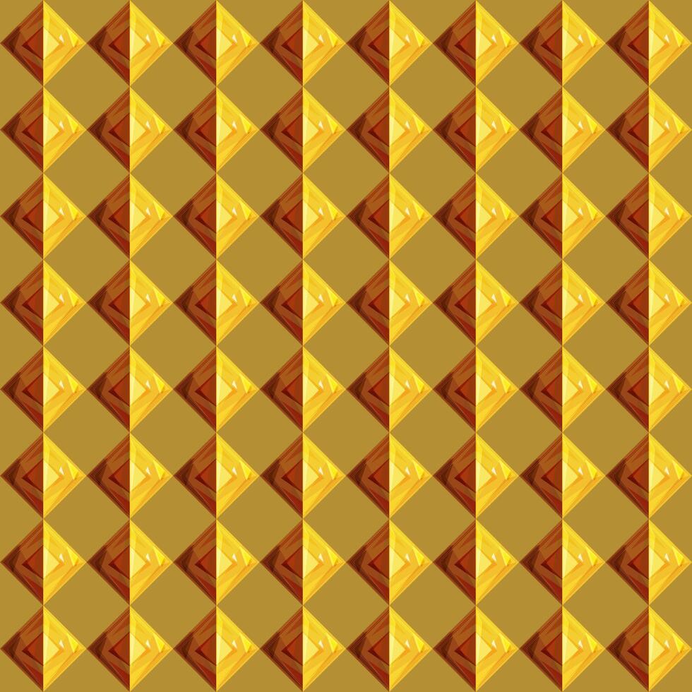Golden seamless pattern of golden diamond shape metal vector
