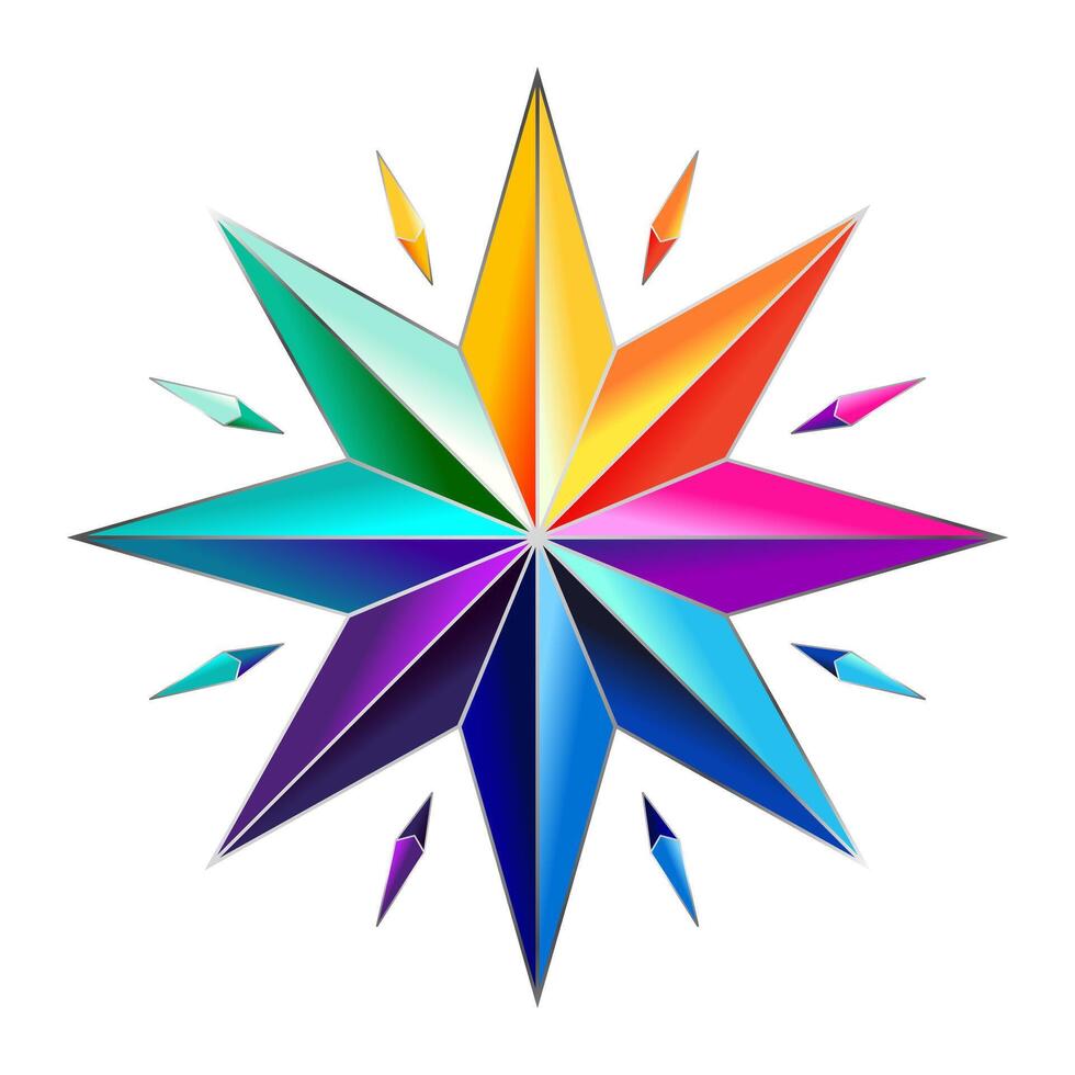 Colorful star logo vector