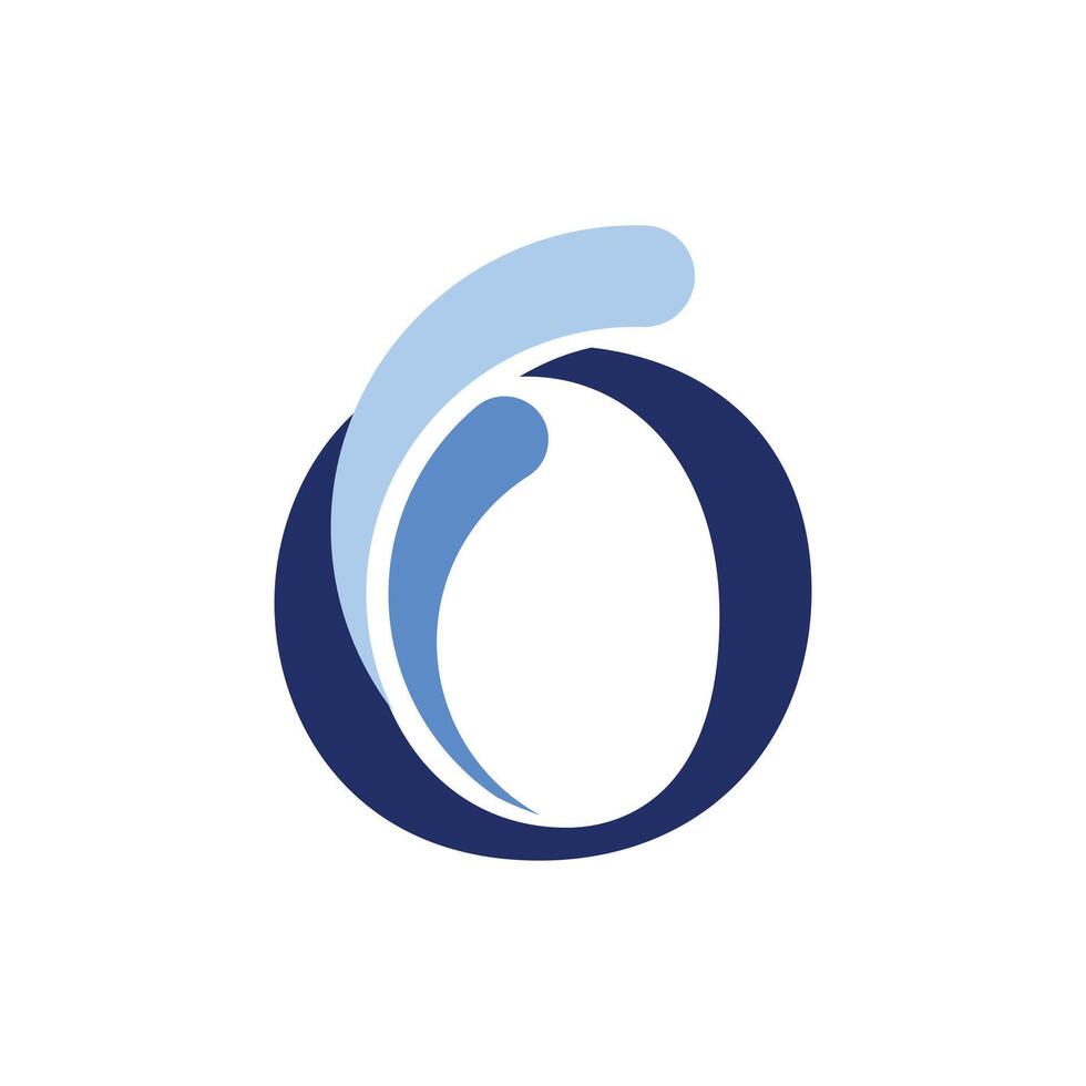 Sphere blue splash water symbol logo vector
