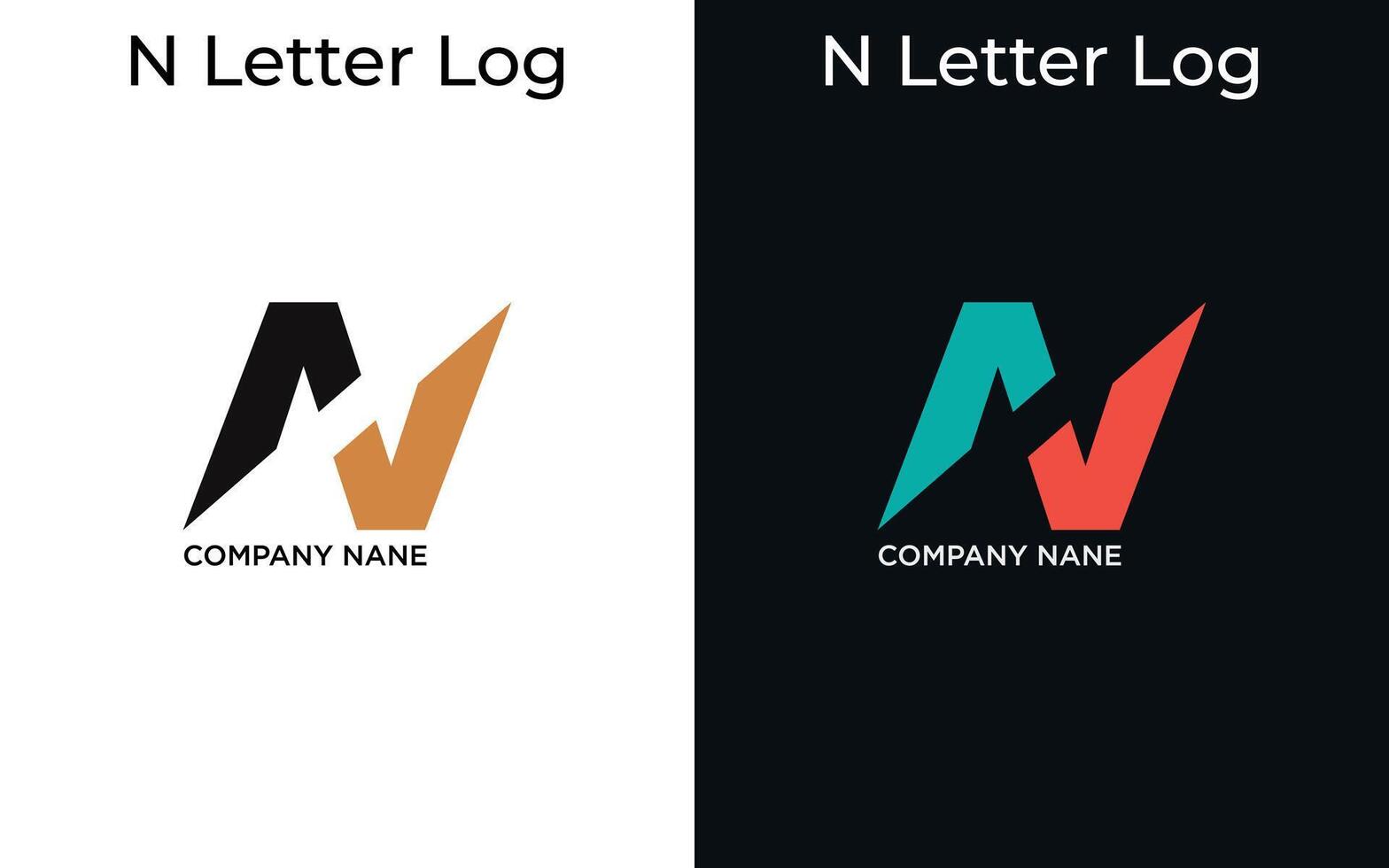 Monogram letter N logo lowercase vector