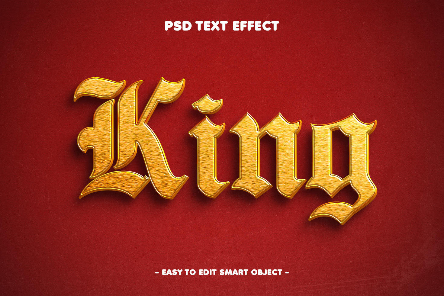 psd King Text Effect-gold text effect.