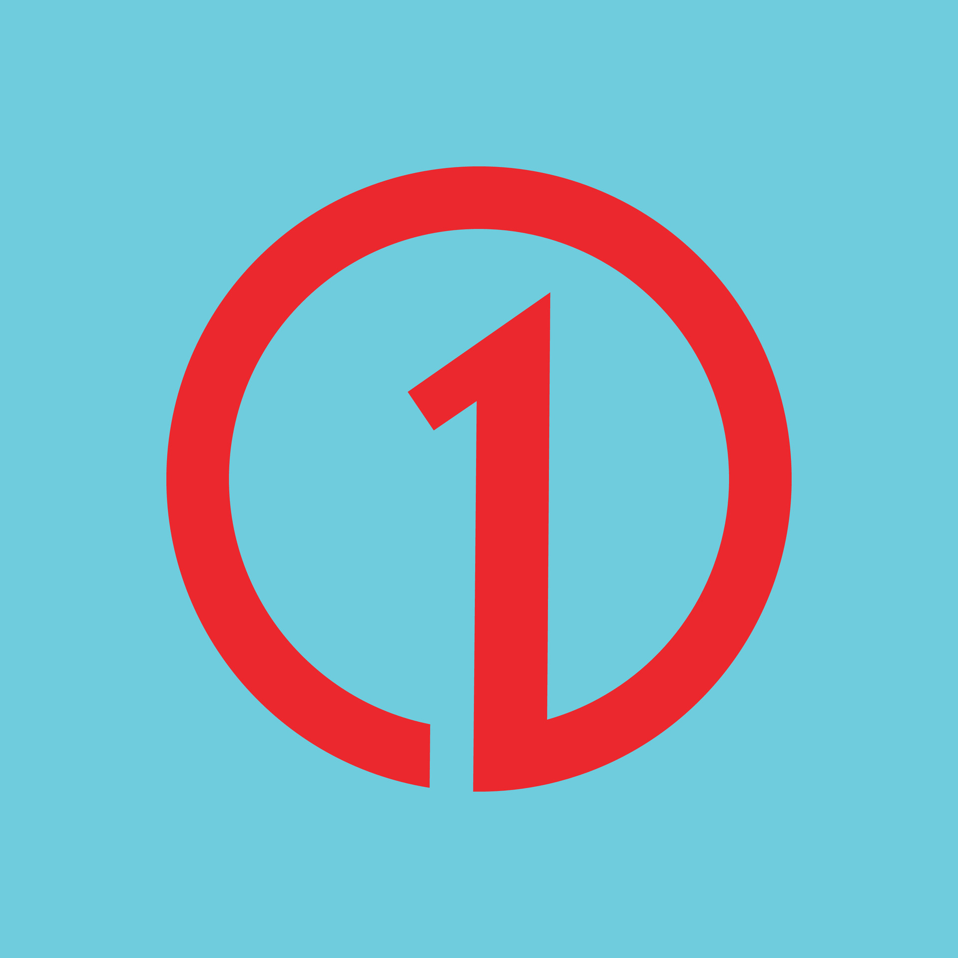 Circle 1 number logo design service 39380529 Vector Art at Vecteezy