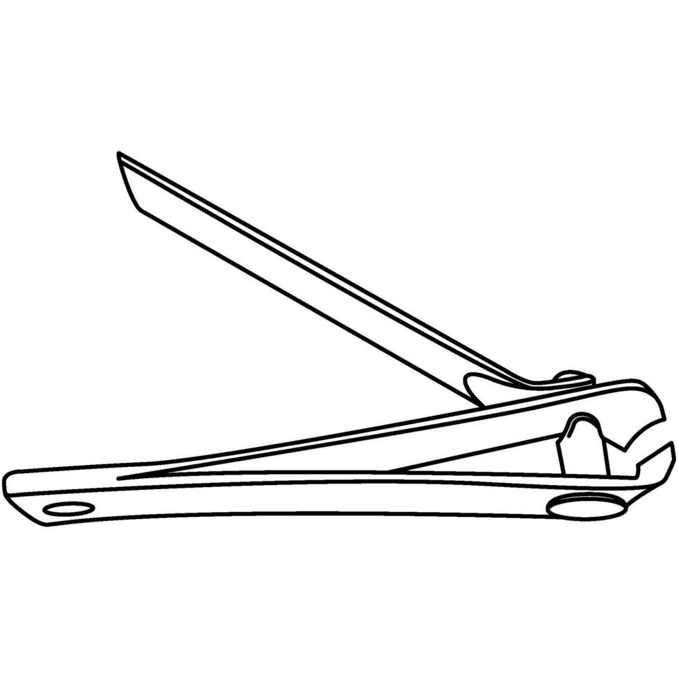 Nail clipper outline illustration vector